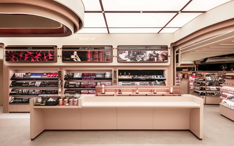 Mẫu thiết kế nội thất shop mỹ phẩm cao cấp