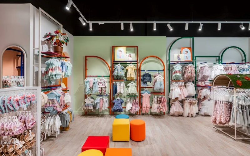Hợp tác với đơn vị thi công uy tín để sở hữu shop thời trang trẻ em đẹp