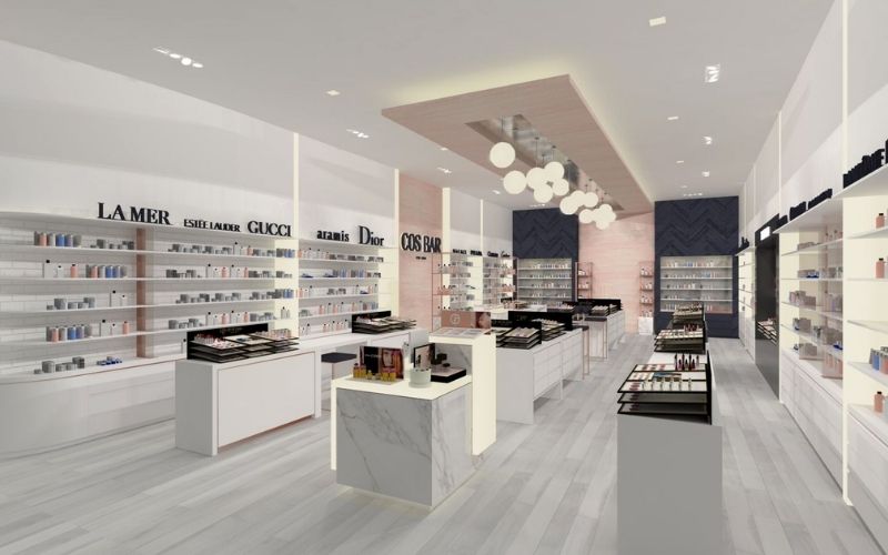 Showroom nước hoa theo phong cách tối giản, sang trọng