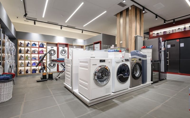 Thiết kế nội thất showroom điện máy theo phong cách tối giản