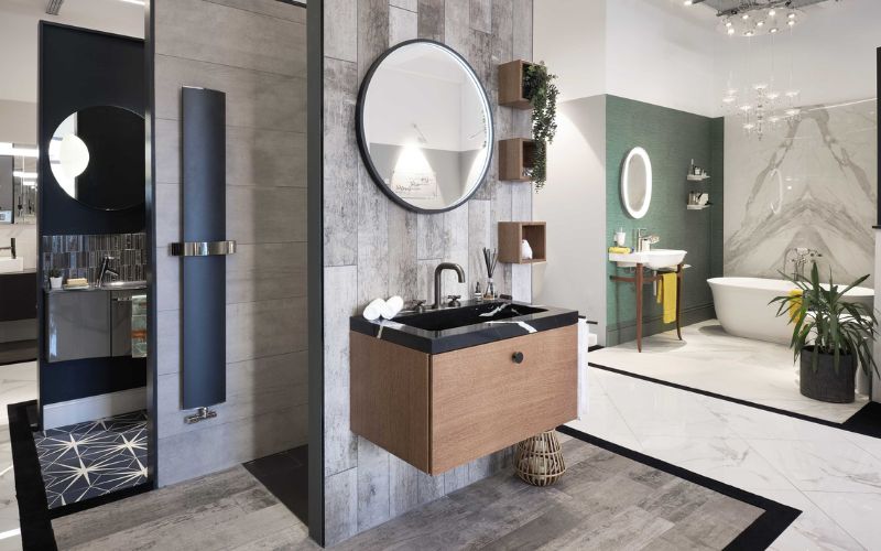 Showroom thiết bị vệ sinh decor theo phong cách hiện đại sang trọng