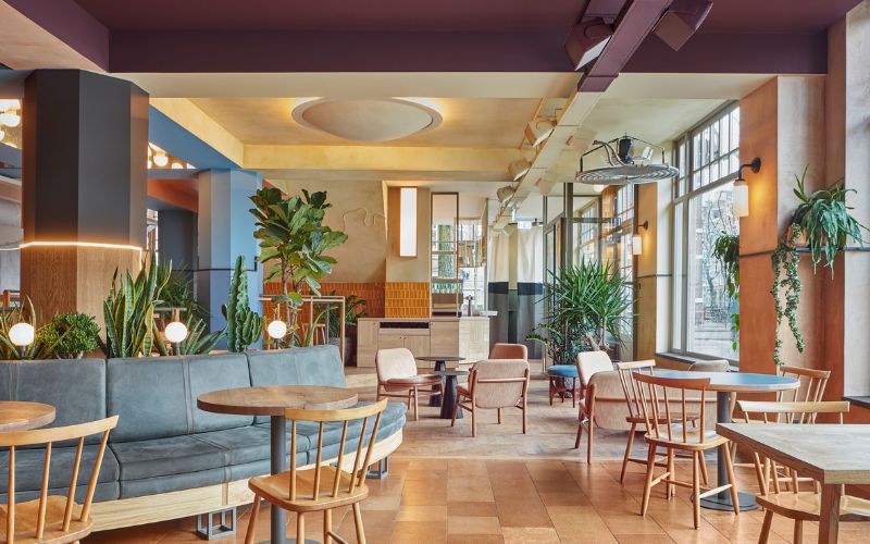 Quán trà sữa 40m2 với thiết kế Địa Trung Hải cực mát mẻ