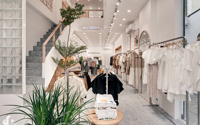 Thiết kế shop quần áo 40m2 đẹp hiện đại