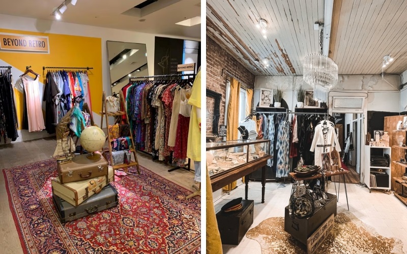 Thiết kế shop thời trang Vintage với các diện mạo khác nhau