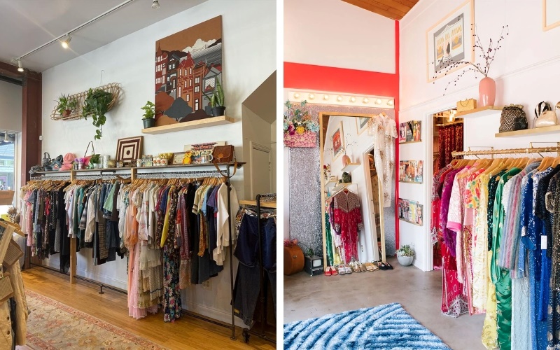 Bạn có thể lựa chọn một trong hai dạng sắc thái cho shop quần áo Vintage