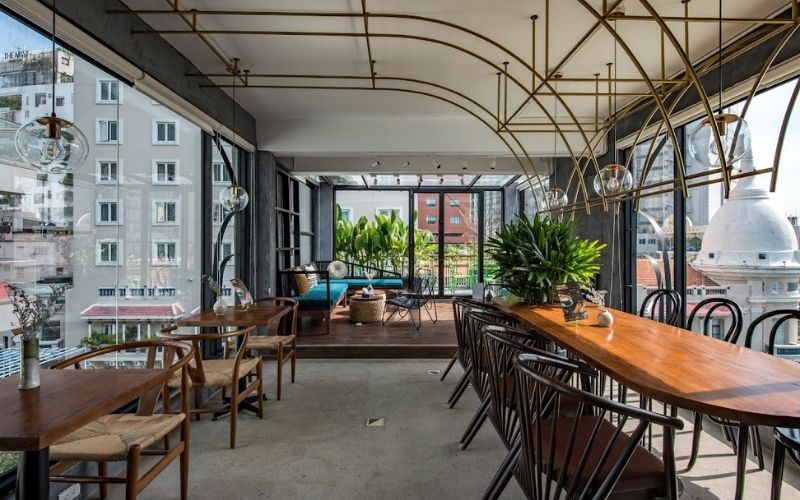 Quán cafe văn phòng với thiết kế xanh thân thiện với môi trường