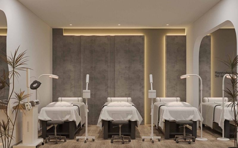 Spa nặn mụn phong cách Bắc Âu với nội thất sang trọng