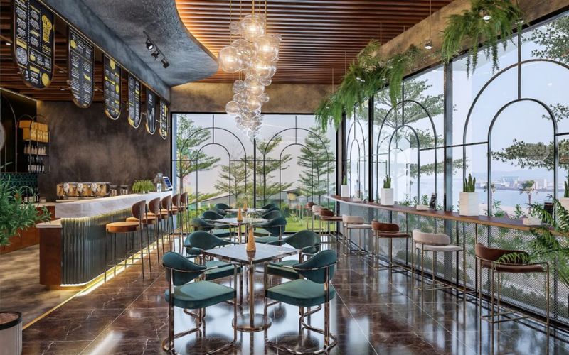 Bày trí không gian quán cafe 80m2 sao cho hài hòa