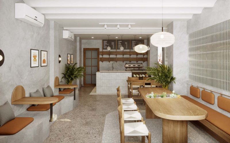 Quán cafe mặt tiền 5m phong cách tối giản với vẻ đẹp giản dị