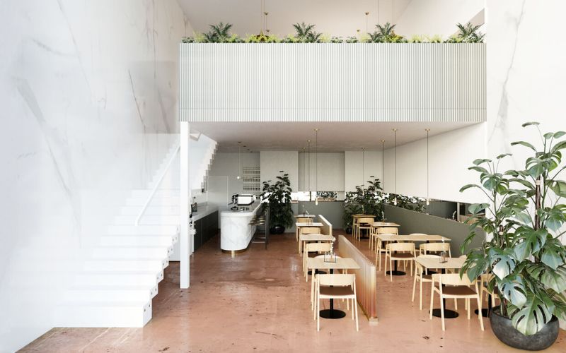 Các mẫu thiết kế quán cafe 2 tầng đẹp