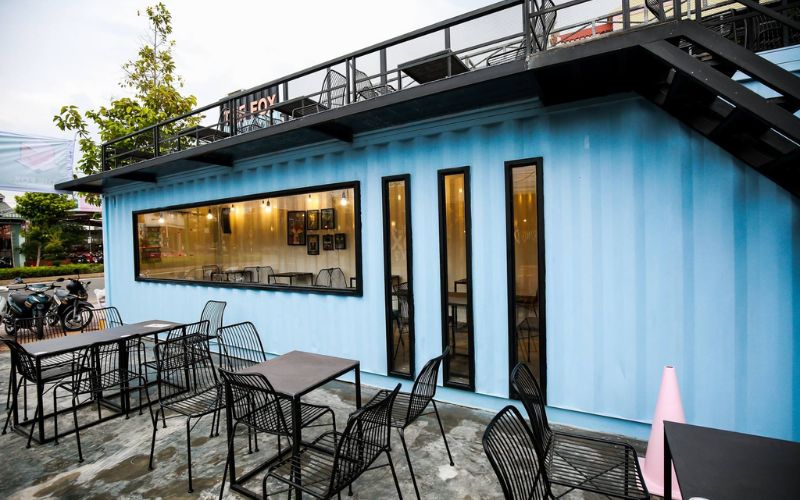 Quán cafe 2 tầng take away bằng container tiện lợi