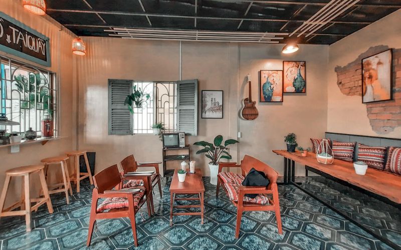 Quán cafe mặt tiền 5m phong cách Vintage kiểu đồng quê yên bình
