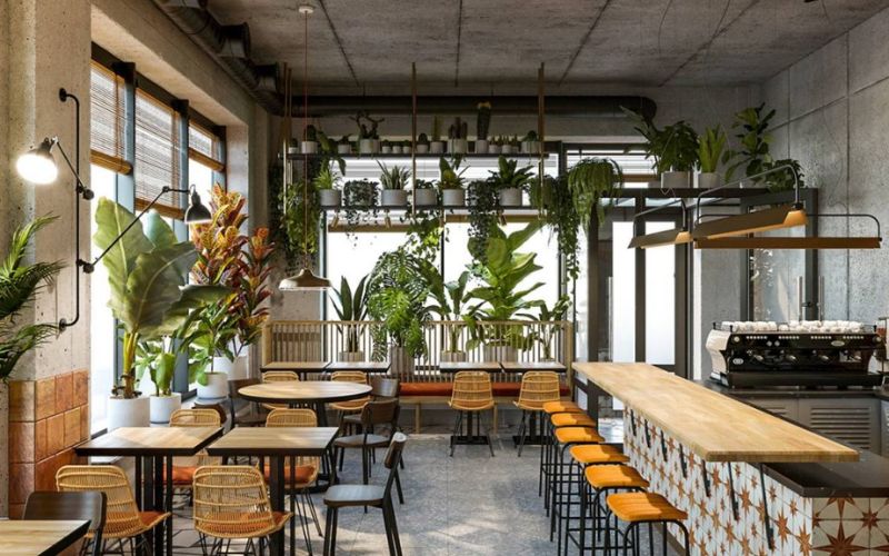 Quán cafe 40m2 theo phong cách sân vườn cực độc đáo