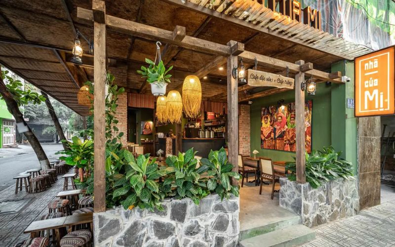 Mẫu cổng quán cà phê phong cách Bohemian đầy ấn tượng