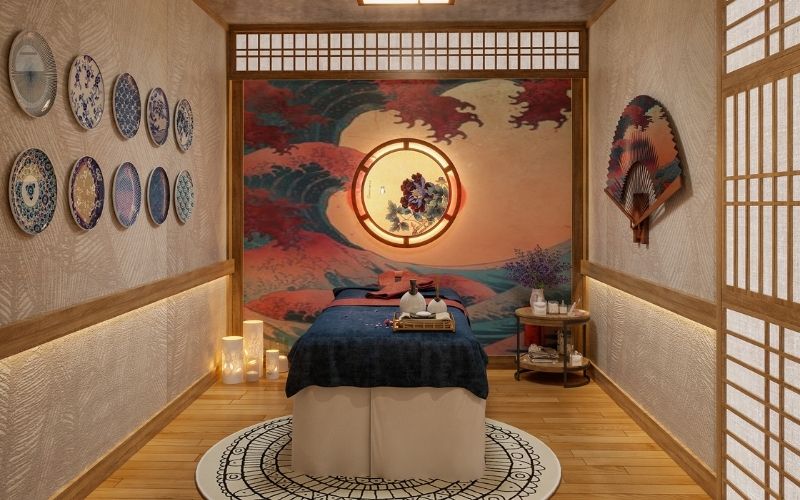 Lồng ghép yếu tố trà đạo cực độc đáo trong spa Nhật