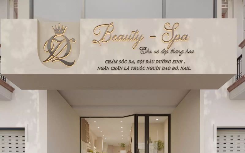 Thiết kế logo, biển hiệu thể hiện đầy đủ giá trị, triết lí của spa