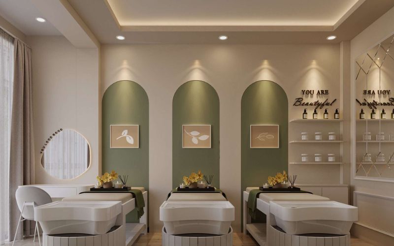 Spa tân cổ điển decor không gian với các họa tiết tinh xảo, đẹp mắt