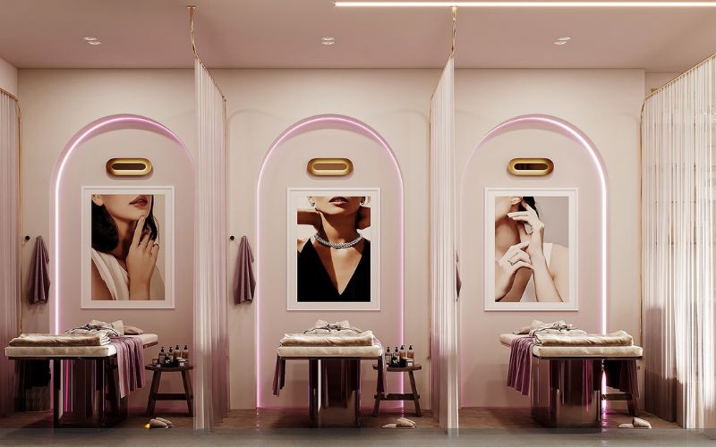 Spa phong cách hàn quốc khai thác từng chi tiết thiết kế nhỏ