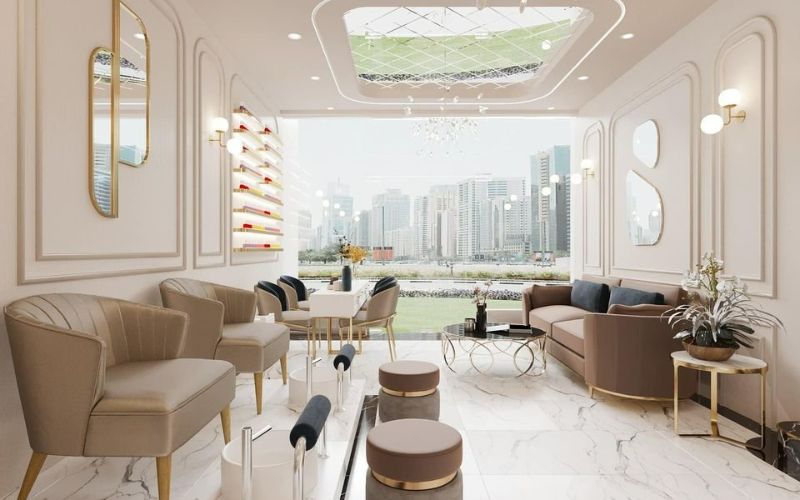 Lựa chọn vật dụng nội thất hài hòa với thiết kế spa tân cổ điển