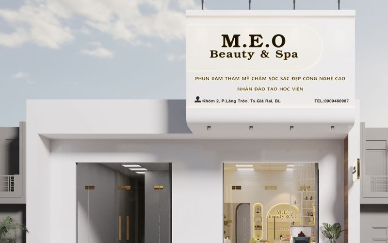 Mặt tiền spa đồng bộ về cách trang trí giúp mang lại sự chuyên nghiệp