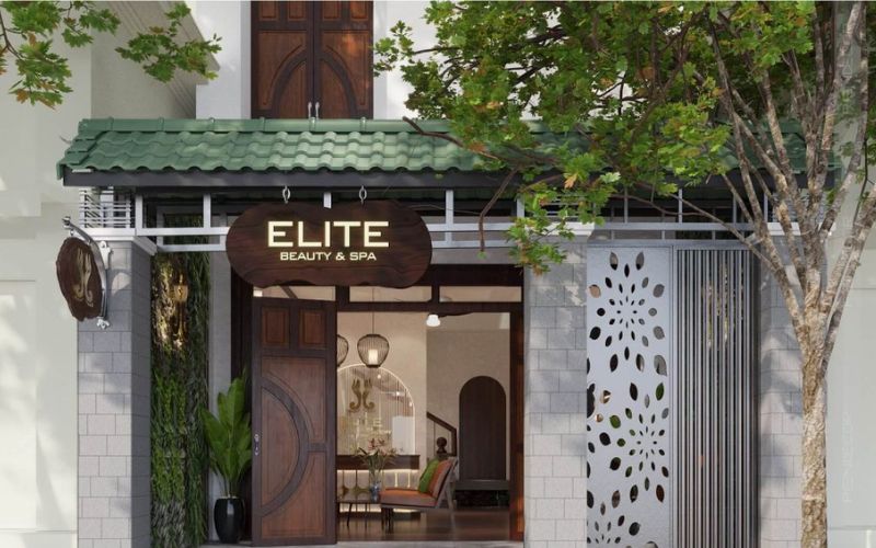 Mặt tiền spa phong cách cổ điển đậm dấu ấn văn hóa Việt Nam