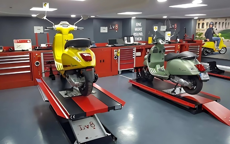 Thiết kế cửa hàng sửa chữa xe máy đơn giản và chuyên nghiệp