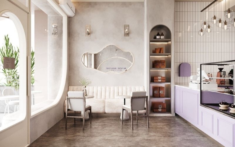 Quán trà sữa bình dân phong cách Hàn với gam màu pastel cuốn hút