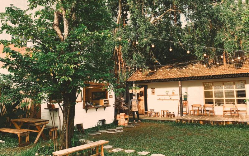 Quán trà sữa sân vườn kiểu Hàn mang vẻ đẹp thanh lịch, cuốn hút