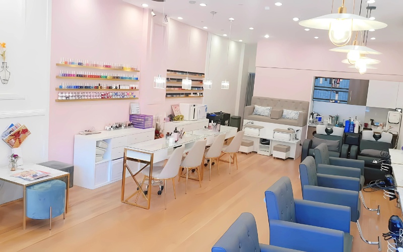 Thiết kế tập trung vào công năng sử dụng của tiệm nail