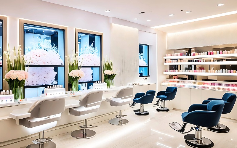 Mẫu tiệm nail có nội thất cao cấp sang trọng