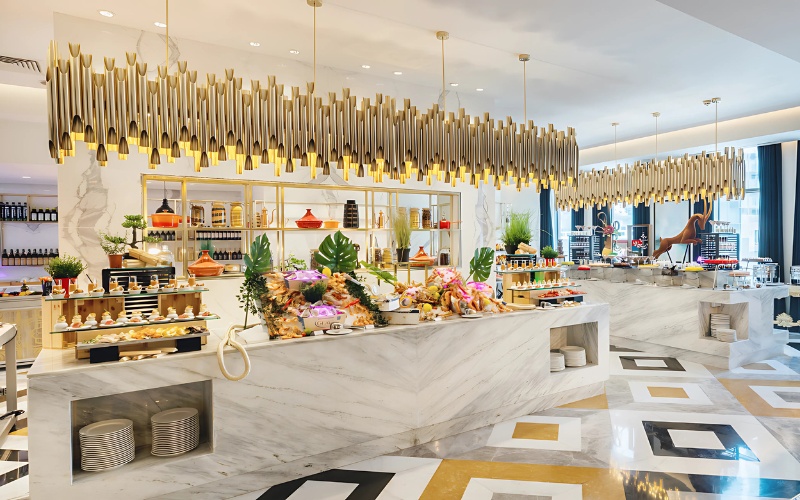 Thiết kế nhà hàng buffet sang trọng có bố cục khoa học