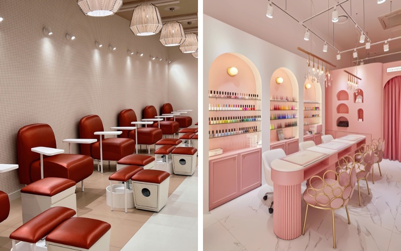 Nội thất tiệm nail cần mang lại sự thoải mái cho khách hàng