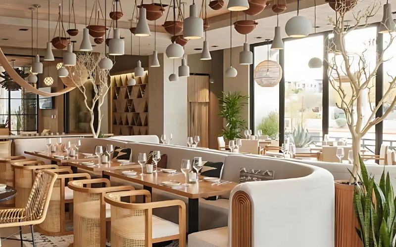 Thiết kế quán ăn 100m2 hiện đại, sang trọng từng chi tiết
